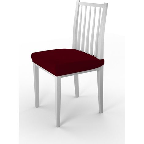 Set 2 Coprisedie Elasticizzati in Poliestere Bordeaux