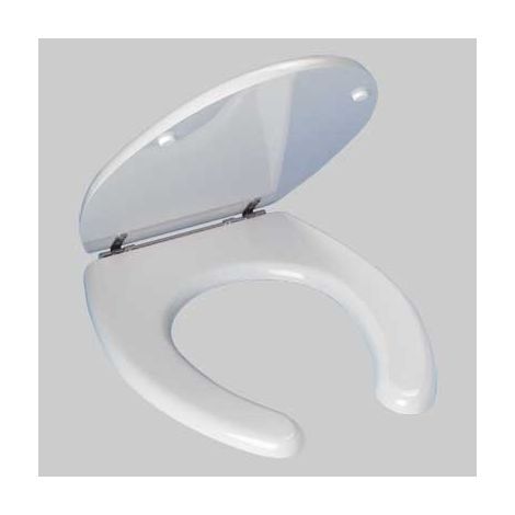 SEDILE GIGLIO PER VASO APERTO IN MDF Bianco coprivaso copriwater MADE IN ITALY