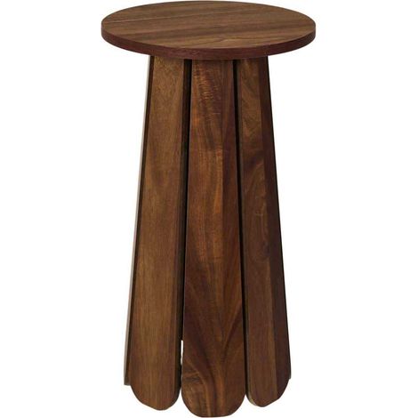 The Home Deco Factory – Table basse fixe 30cm – Finition bois marron – Design épuré pour salon ou chambre – Idéale pour objets déco et café