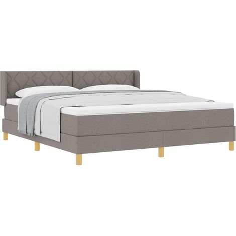 Maison Exclusive - Boxspringbett mit Kopfteil Taupe 200 x 180 cm (1/5)