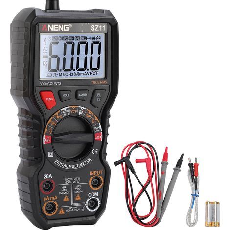 Multimeter tester, 6000-count precision tool, voltage and resistance measuring instrument, ideal for construction, solar, industrial, and automotive circuit diagnostics (1/5)