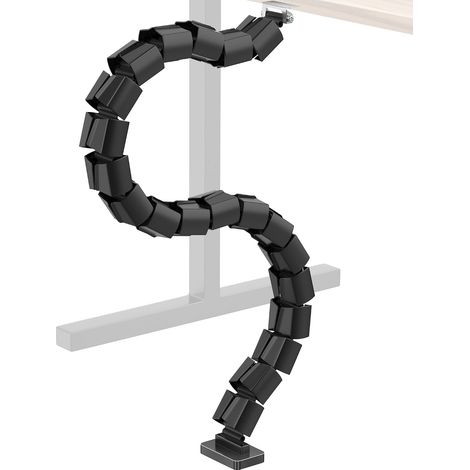 Sistema de gestión de cables, longitud ajustable de 1000 mm, estructura flexible, base con peso de 235 g, para escritorios de altura regulable. (1/5)