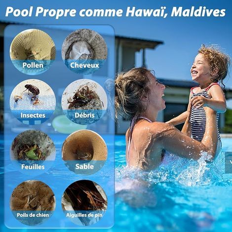 Chaussette Skimmer Piscine 20 Pièce, Chaussette Skimmer Lavable & Réutilisable pour Panier Skimmer, Prefiltre Skimmer Piscine Nylon Élastique, (Convient aux Filtres de 7 à 19 cm) (1/3)