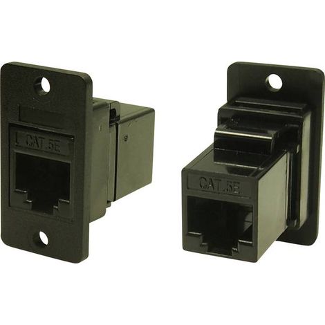Cliff FM SLIM FT CAT5E 3.2 FORO BLK CP30620X1 Adattatore incasso Nero 1 pz.