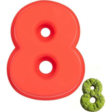 Number Cake Mould Number 4, Large 3D Silicone Cake Moulds, Non-Stick Cake Mould for Birthday, Wedding, Jubilee (1/5)