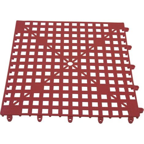 The bars poggia bicchiere cm 32x32 rosso, modulare in plastica (1/2)