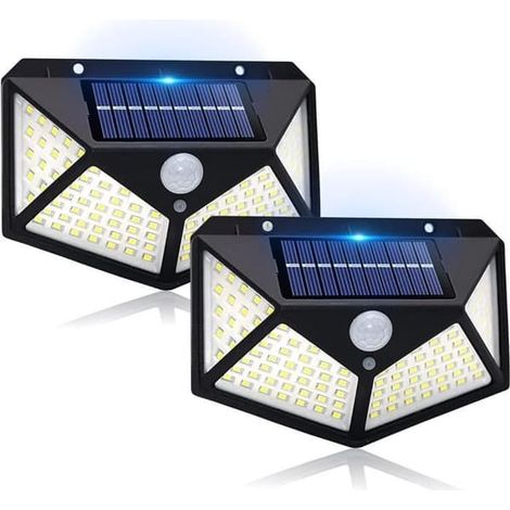 Lampe solaire - CHICHENG - Modèle n1501 - 100 LED - Détecteur de mouvement - Étanche IP65 (1/4)