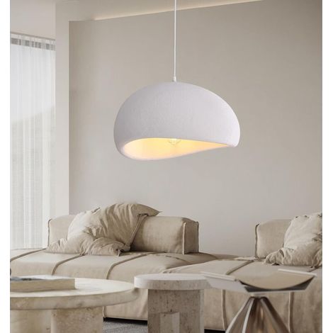 Lampe suspendue moderne 40 cm – Abat-jour en polystyrène haute densité – Culot E27 – Lumière douce et diffuse pour salle à manger et restaurant (1/5)