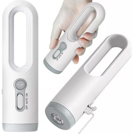 LED-Nachtlicht mit Bewegungsmelder, tragbare LED-Schreibtischlampe mit Taschenlampe, Weiß (1/5)