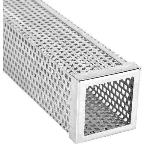 Tube fumoir en acier inoxydable 304 de 12 pouces, accessoire de barbecue pour gril électrique au charbon de bois (forme carrée 12 pouces) (1/5)