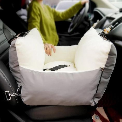 Coussin de sécurité pour siège auto pour animaux de compagnie, housse de siège auto pour chien, double face, entièrement amovible et lavable - 45 x 55 x 40 cm - Gris foncé (1/5)
