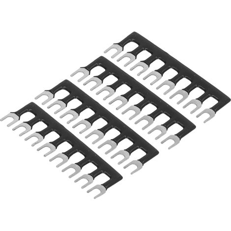 Bornier à Barrière 8 Pôles Noir 400V 15A avec Isolations Préinstallées - Lot de 10 (1/5)