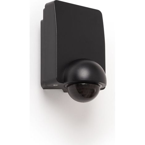 Sensor de Movimiento PIR Crepuscular 240º Exterior IP65 con Mando Negro (1/5)