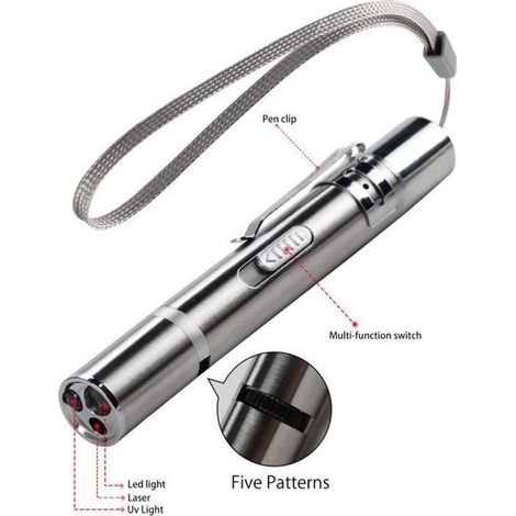 Jouet interactif pour chat avec pointeur laser rechargeable USB 3 en 1 (1/4)
