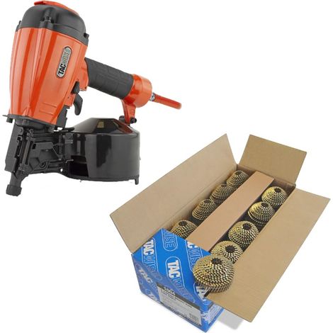 Tacwise FCN55V Pneumatic Coil 57mm Air Framing Nailer + 14,400 2.1 X 38mm Nails (1/5)