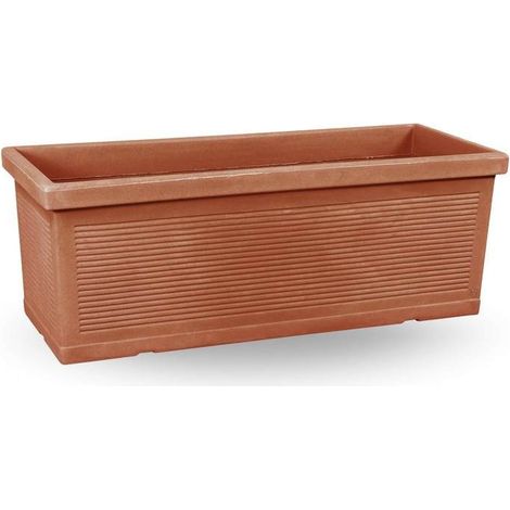 Fioriera Millerighe Rettangolare Ducale Bianco - 60 cm