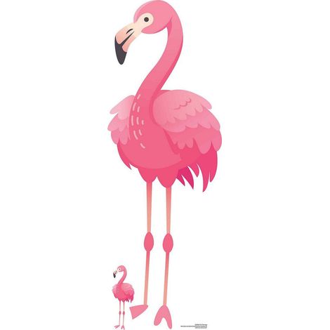 Figurine en carton  Le flamant rose H 150 CM
