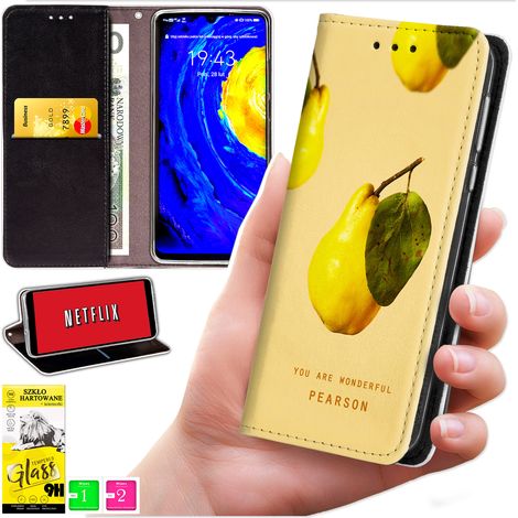 Custodia a portafoglio per Honor X5C Plus / X5C 4G - Cover con stampa Bluemoon + vetro 9H (1/5)
