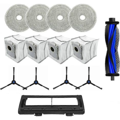 Lot de 14 filtres HEPA de rechange pour brosse latérale principale et lingette de nettoyage pour mini-aspirateur (1/4)