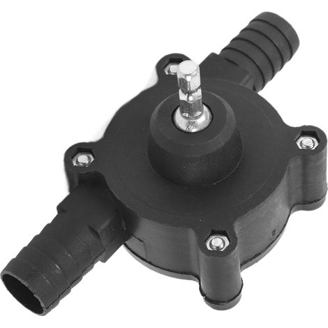 Pompe à eau manuelle pour perceuse, auto-amorçante, noire, transfert de liquide par foret électrique, micro pompe auto-aspirante, sans moteur (1/5)