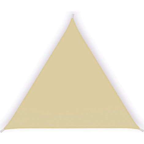 Tenda a Vela Ombreggiante Triangolare 5x5x5m in Poliestere Beige