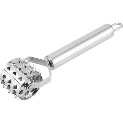 Attendrisseur Viande - Acier Inoxydable - Pour Bœuf Steak Poulet - Rouleau À Aiguilles - 21 x 4 x 4 cm - 1 Pièce (1/4)