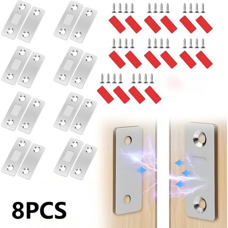 pezzi Chiusura magnetica - magneti ultra sottili per ante di armadi con strato adesivo - chiusure per cassetti - serrature di sicurezza per mobili per armadi da cucina e ante scorrevoli (1/5)