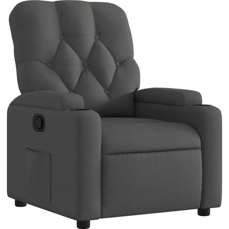 Fauteuil relax Fauteuil inclinable en tissu gris foncé (1/5)