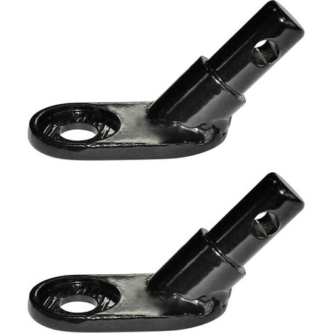 vidaXL Acoplamientos para remolque de bicicleta hierro 2 unidades (1/4)