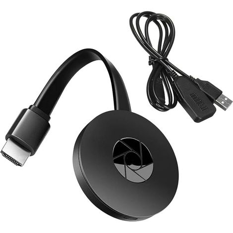 Adaptateur HDMI sans Fil 1080P WiFi – Dongle d’Affichage Compatible Miracast, Airplay, DLNA pour Android, iOS, Windows, Mac – Streaming Local sur TV/Moniteur/Projecteur – Non Compatible Netflix