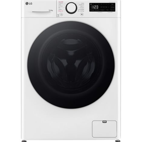 LG D4R5010TSWS Lavasciuga 10/6kg AI DD Serie R5 1400 giri TurboWash 360 Vapore Eco Hybrid Classe D Bianco (1/7)