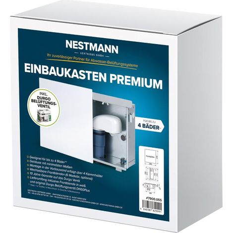 Durgo Premium Einbaukasten inkl. Ventil DN50 Plus + Frontblende weiß (1/5)