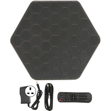 Boîtier TV Android 11.0, 2 Go RAM + 16 Go ROM, processeur 4 cœurs 64 bits, support 4K HD, LAN, Wi-Fi double bande 2.4/5 GHz, prise UK 100-240V (1/5)