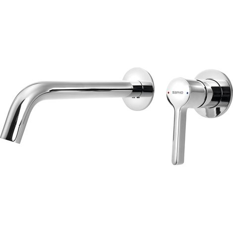 Sapho Iconic - Mitigeur de lavabo encastré, installation 2 trous, avec corps d'encastrement, chrome AF008 (1/2)