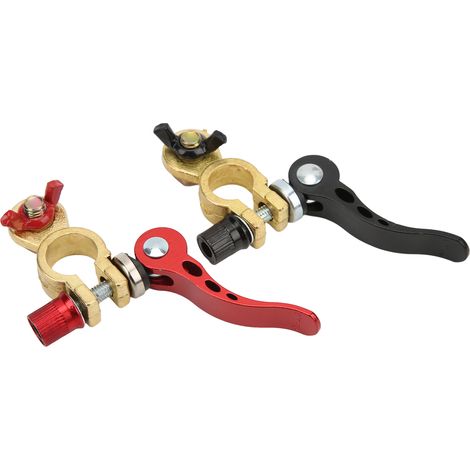 Set de 2 bornes de batterie à déconnexion rapide 16-18mm, positif et négatif, connecteur universel pour voiture, camping-car, bateau (1/5)