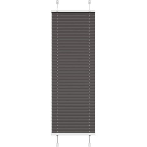 Plissee Schwarz 40x100 cm Stoffbreite 39,4 cm Polyester