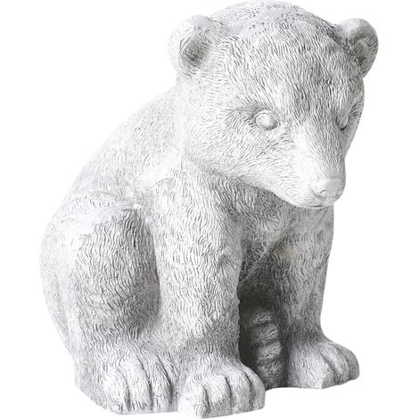 Figura decorativa de MgO oso decoración de jardín interior exterior gris Bowe