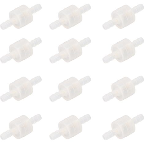 Hochtemperaturbeständiges, korrosionsbeständiges PE-Rückschlagventil, 12er-Packung, 6 mm/0,24 Zoll, transluzent, federbelasteter Rückflussverhinderer für industrielle Anwendungen (1/5)