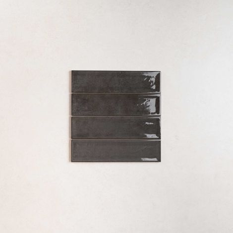 Carrelage Effet Zellige NARA Noir Gloss 7,5x30cm (1/2)