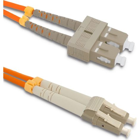 Cavo patch in fibra ottica Qoltec SC/UPC - LC/UPC  Multimodale  50/125  OM2  Duplex  1 m (1/3)