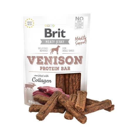 Brit Meaty Jerky Snack Proteinriegel Wildfleisch 80g (1/4)