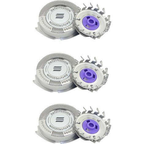 3 Stück Ersatz-Rasierklingenköpfe für Philips Norelco Razor HQ8 Dual Precision, Modell: 3 Stück