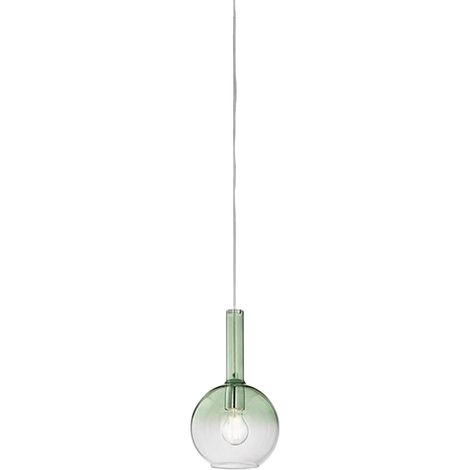 Suspension En Verre Borosilicate Vert Dégradé 1X40W E27, Design Moderne Avec Câble Réglable, Idéal Pour L'Éclairage Intérieur Par La Marque Perenz (1/2)