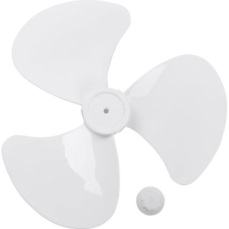 Pala della ventola, elica della ventola con copridado, ricambio, bianca, 38 cm