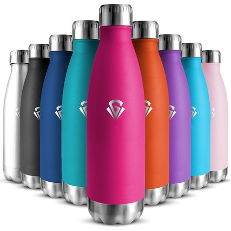 Gourde Isotherme Enfant 500ML, Acier Inoxydable 18/8, Bouteille Isotherme, Sans BPA, Gourde Enfant, Réutilisable, Water Bottle, Étanche Double Isolation, Bouteille Inox pour Camping, École, Gym (1/5)