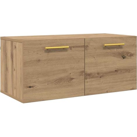 Maison Exclusive - Armadietto a muro rovere artigianale 80 x 36.5 x 35 cm