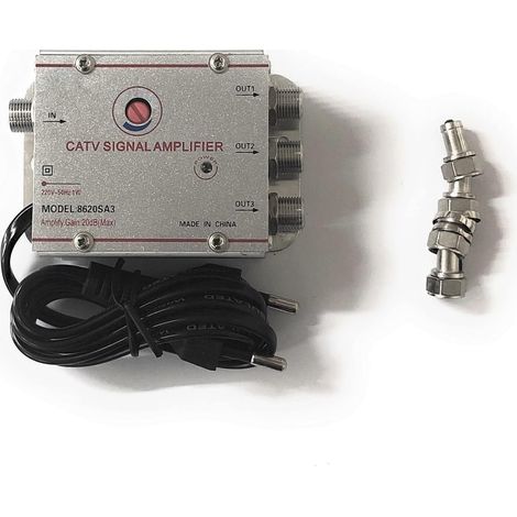 Amplificateur numérique Terre pour antenne TV analogique ou numérique à 3 sorties (1/5)