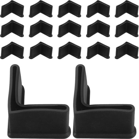 20 protections antichoc meubles, plastique, noir, antidérapant (1/5)