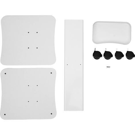 Carrello di bellezza, design a tre ripiani, ruote universali silenziose, BIANCO (1/2)