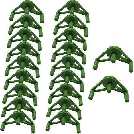 20 clips de tuteurage pour plantes, accessoires pour tente de culture, pour un palissage à faible stress des branches de plantes de jardin.-Green (1/5)